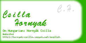 csilla hornyak business card